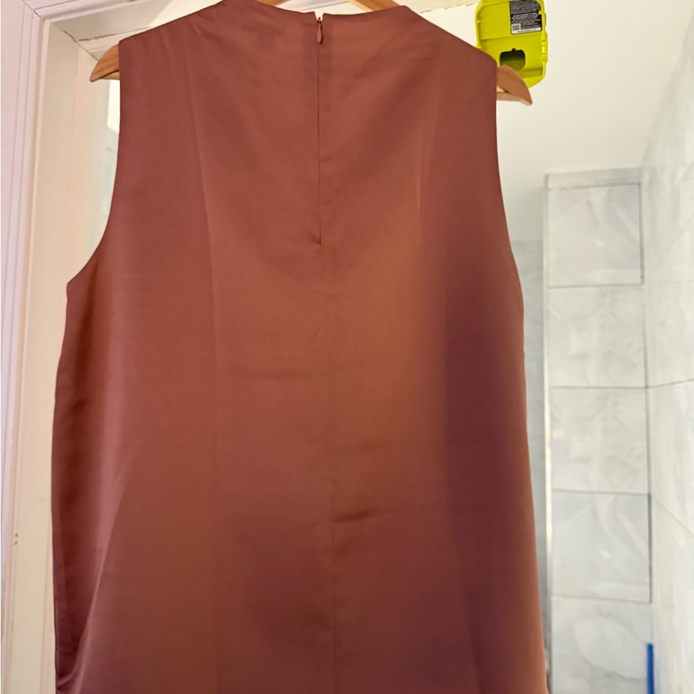 Ann Taylor Factory Sleeveless Copper Blouse - Picture 2 of 3